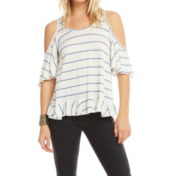 Chaser Linen Ruffle Back Top - Picture 3 of 5